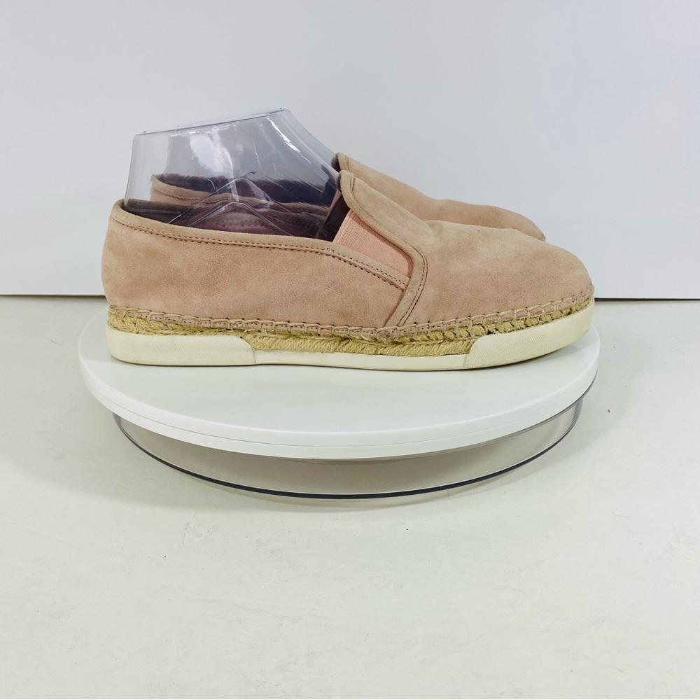 Vince Camuto Suede Leather Espadrilles Womens Sz 8.5 Light Pink Slip On‎ Comfort